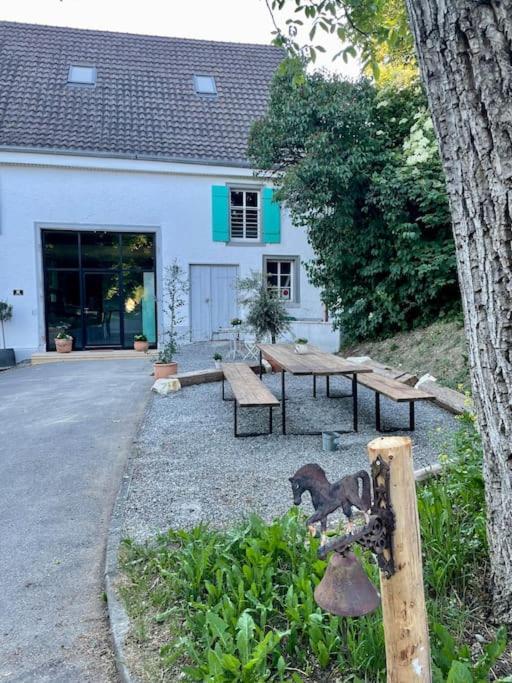 Zauberhafte Ferienscheune Im Hofgut Alte Oelmuehle Engen Buitenkant foto